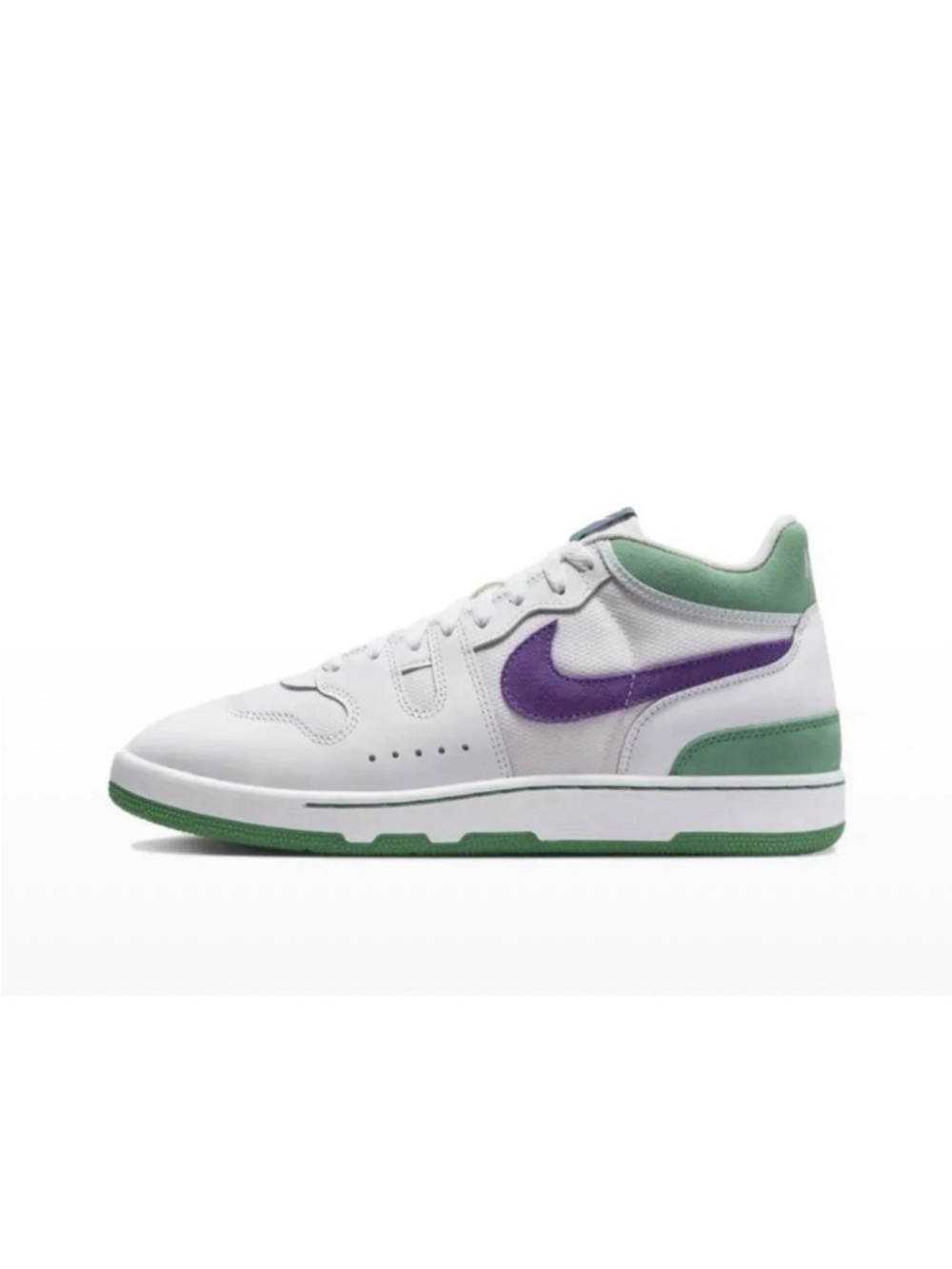 Size 11- Nike Mac Attack Tennis Shoes White Green Grape FZ2097-101 No Lid